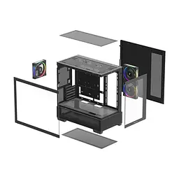 Корпус для ПК Deepcool CG380 3F Black (R-CG380-BKAGM3-G) - мініатюра 2