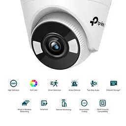 IP-Камера VIGI C440-W-4, PoE, 4Мп, 4 мм, Wi-Fi, H265+, IP66, Turret, кольорове нічне бачення TP-Link teh0015972 - мініатюра 5