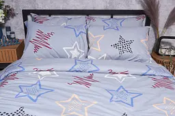 Комплект постільної білизни Moon&Star Бязь Gold Люкс Light Stars Дитячий 110x140 см наволочки 2x40x60 см - мініатюра 2