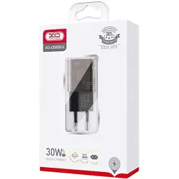 Зарядний пристрій мережевий XO CE05 Type-C PD 30 W / QC 18 W чорний - мініатюра 4