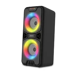 Портативна колонка BKK B86 Акустична система 20 Вт 2 x 4" RGB підсвічування 3000 мАг TF Card Чорний - мініатюра 5