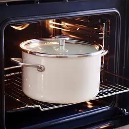 Каструля з кришкою KitchenAid Steel Core, 24 см, 6 л, мигдальний крем - мініатюра 5