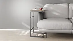 Столик Террі Ferrum-decor 650x440x330 Чорний метал ДСП Дуб Сонома Трюфель 16 мм (FRD-104652) - мініатюра 6