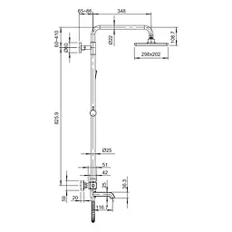 Душова система з термостатом Koer KB-57011-01 KR4724, Хром - мініатюра 2