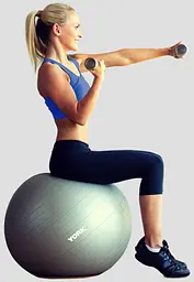 Фітбол York Fitness 75см сірий + насос - мініатюра 5