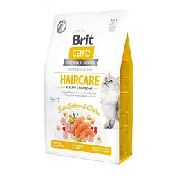 Сухий корм Brit Care Cat GF Haircare Healthy & Shiny Coat для котів, догляд за шкірою та шерстю, лосось і курка 2 кг (арт.171306)