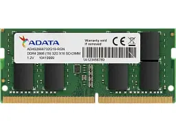 Пам'ять для настільних комп'ютерів ADATA 32 GB SO-DIMM DDR4 3200 MHz (AD4S320032G22-SGN)