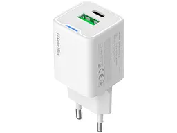 Мережевий зарядний пристрій ColorWay GaN Mini 20 W White (CW-CHS062PD-WT)