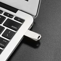 USB флеш накопичувач Hoco UD4 32GB USB 2.0 металевий сріблястий - мініатюра 3