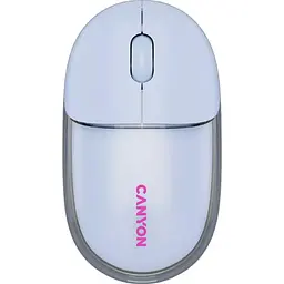 Миша Canyon OnClick 24 BT/ Wireless Transparent/Blue (CNS-CMSW24BL)