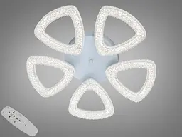 Стельова LED люстра Diasha чорна 53W пульт