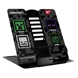 Підставка для книг металева Yes Minecraft чорна (470521)