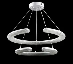 Люстра стельова LED Splendid Ray L110/600+400/2, 2 лампи, білий, регульована висота 30-130 см