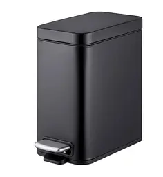 Відро для сміття Mixxus Premium Quadro-TC0105 Black з плавним закриттям, прямокутне, 5 л, чорний (MI7061) - мініатюра 1