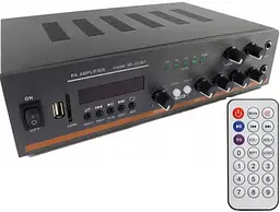 Підсилювач звуку Bluetooth 4,0 USB/SD/FM/MP3 50W+50W 2х канальний з пультом стереопідсилювач для колонок з караоке 220V та 12V UKC 333BT