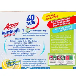 Таблетки для посудомийної машини з ароматом лимону Pastiglie Lavastoviglie tab 6 x 40 x 15 г - мініатюра 2