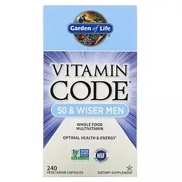Мультивітаміни для чоловіків 50+ Garden of Life Vitamin Code 50 & Wiser Men 240 вегетаріанських капсул - мініатюра 2