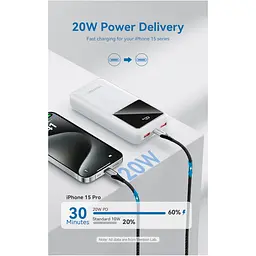 Повербанк Vention 20000 mAh 22.5W White (FHLW0) - мініатюра 7