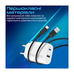 Зарядний пристрій Promate 17W USB-C + USB-A (biplug-2.white) - мініатюра 7