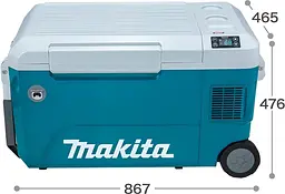 Холодильник-нагрівач акумуляторний Makita CW002GZ (50 л, XGT/LXT, 25.6 кг, без акумуляторів та зарядного пристрою) - мініатюра 2