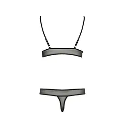 Комплект білизни Passion ERZA Set black L/XL - мініатюра 4