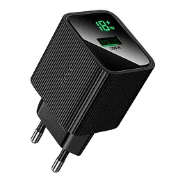 Адаптер сетевой HOCO Excellent single port charger with digital display CS81A 1USB, QC, 18W/3A