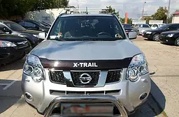 Дефлектор капоту мухобійка для NISSAN X-TRAIL 2007- (logo)