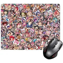 Ігрова поверхня Nextprint колаж Ахегао - Ahegao 300 х 250 мм (14978)