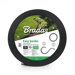 Бордюр газонний Bradas EASY BORDER 55 мм х 10 м з комплектом кілків чорний OBEB5510SET