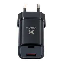 Зарядний пристрій Vinga USB-C PD 30 Вт + USB-A QC 30 Вт, дисплей, макс. 33 Вт (VCR30ACDB) - мініатюра 9