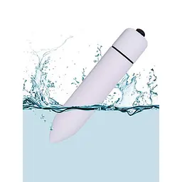 Віброкуля водонепроникна для жінок 10 режимів швидкості 9,3 см біла - мініатюра 2