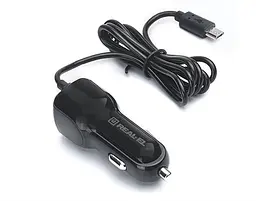Автомобільний зарядний пристрій REAL-EL CA-15 (2USB, 2.1A) Black + кабель microUSB (EL123160009) - мініатюра 6