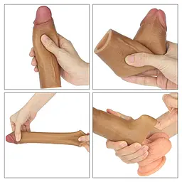 Насадка на пеніс Revolutionary Silicone Nature Extender 1.5, коричнева LOVETOYS 66-LV4211 103666 - мініатюра 2