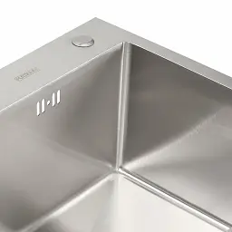 Кухонна мийка Platinum Handmade з нержавіючої сталі 3 мм прямокутна 50x45x22 см (000033605) - мініатюра 4