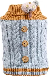 В'язаний светр Derby Classic Dog Winter Sweater Blue для собак, котів і цуценят, M Блакитний - мініатюра 5