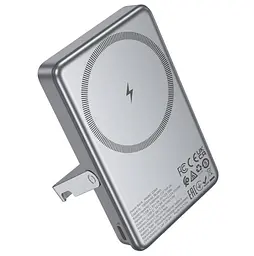 Power Bank Hoco Q36A Sunlight PD20W power bank magnetic suction+holder(10000mAh) Сірий - мініатюра 2