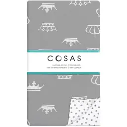 Комплект постільної білизни дитячий Cosas Grey Crown 110 х 140 см (CrownG_zig_140) - мініатюра 2