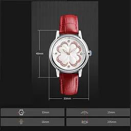 Класичний жіночий годинник Skmei 9159 Elegant (Червоний) - мініатюра 3