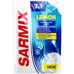 Гель для миття посуду Sarmix Лимон дой-пак 450 мл