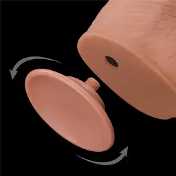 Фалоімітатор LoveToy Sliding-Skin Dual Layer Dong King Sized 34 см тілесний - мініатюра 8