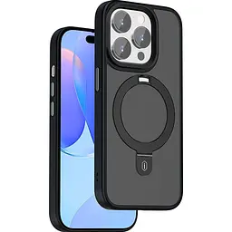 Чохол WiWU Protective Magnetic Alloy Stand Case для Apple iPhone 15 Pro Black [96967] - мініатюра 1