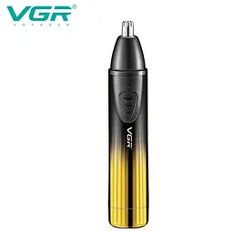 Тример 2 в 1 VGR V-619 Blue, 2 насадки, тример для носа, шейвер Жовтий - мініатюра 2