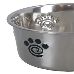 Миска для собак Nobby Heavy Spiral металева срібляста Ø 23,5x7,5 см 2,7 л 73467 - мініатюра 3