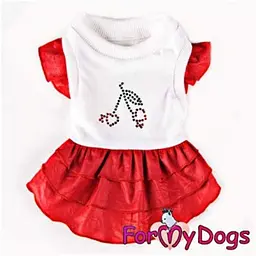 Сукня для собак "Вишенька" червоний 8 For My Dogs zoo0005970