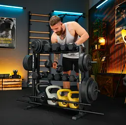 Стійка 3-рівнева для гантелей, грифів та гирь Trex Sport TX-075DR - мініатюра 12