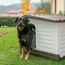 Будиночок для собак Ferplast Dogvilla 90 термопластиковий сірий 88×72×65 см 87255099 - мініатюра 7