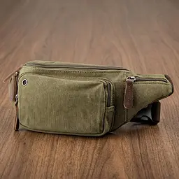 Сумка поясна текстильна 20174 Vintage оливковий