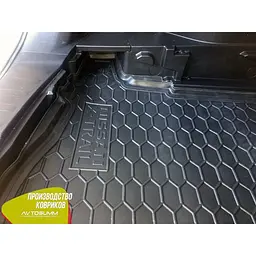 Автомобільний килимок у багажник Nissan X-Trail / Rogue T32 2017- Докатка Гумо - пластик - мініатюра 4