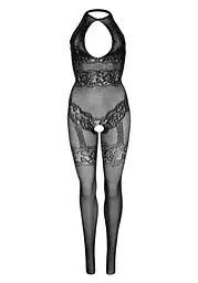 Leg Avenue Rhinestone Lace and Net Bodystocking OS Black One size - мініатюра 6