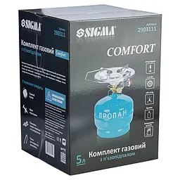 Комплект газовий Sigma кемпінг з п’єзопідпалом Comfort 5 л (2903111) - мініатюра 7